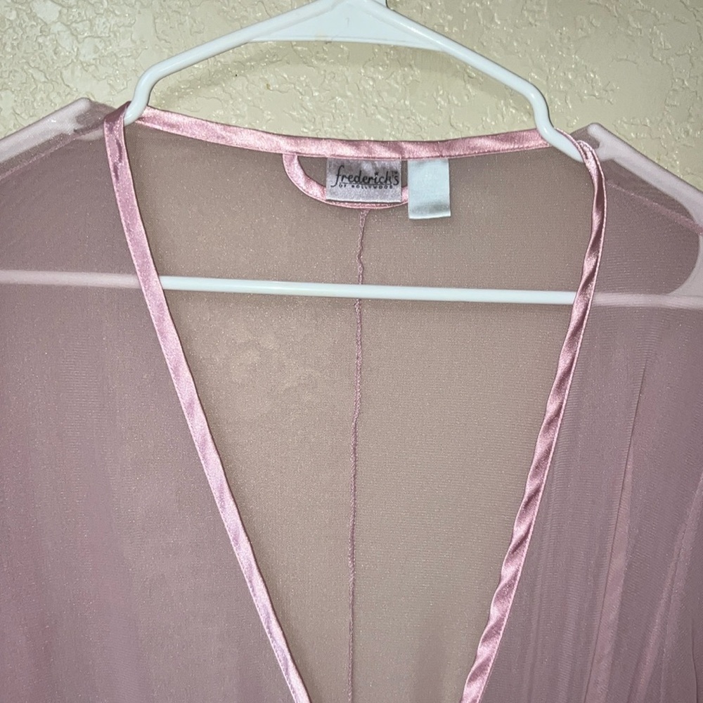 Pink Frederick’s intimates gown